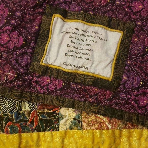 MODERN quilt around the world colorful  handmade - Picture 6 of 10